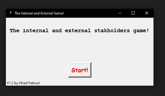 Internal and External Stakeholder Quiz Game screenshot 1